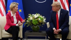 Trump y Von der Leyen pactan prórroga a la aplicación de aranceles a la UE