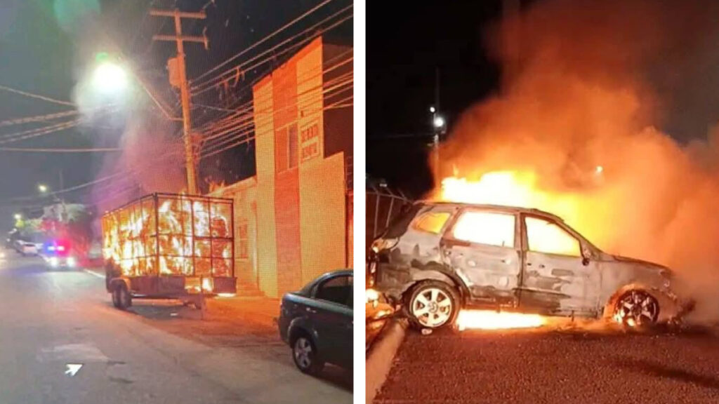 Jóvenes incendian autos como parte de un reto viral