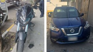Hallan motocicleta y auto ligados al asesinato de funcionarios de CDMX