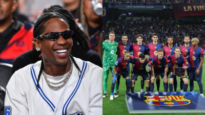 Travis Scott, el protagonista de la nueva camiseta del Barcelona para el Clásico ante el Madrid