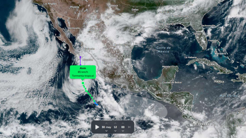 Así puedes seguir la trayectoria de la tormenta tropical Alvin
