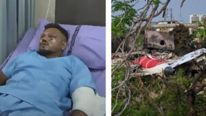 Único sobreviviente del avionazo en India carga el ataúd de su hermano muerto en siniestro