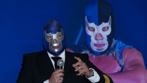 Blue Demon Jr. reacciona al error de Deyra Barrera en el Himno Nacional y se vuelve viral