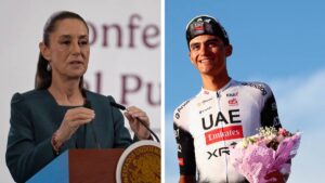 Claudia Sheinbaum felicita a Isaac del Toro por su desempeño en el Giro de Italia
