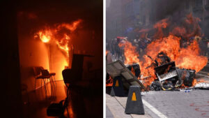 “Violencia retrasa proceso de acuerdos”: Segob rechaza ataque e incendio en sede del SNTE