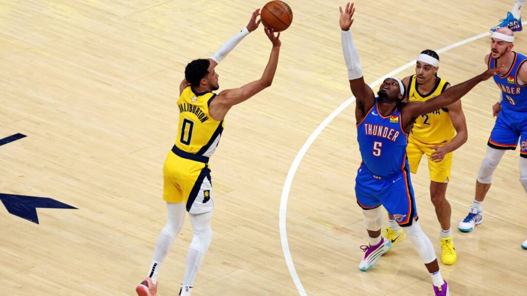 Haliburton durante el Juego 3 de las NBA Finals | Trevor Ruszkowski-Imagn Images