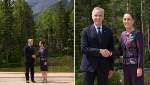 Primer ministro de Canadá recibe a Sheinbaum en la Cumbre del G7