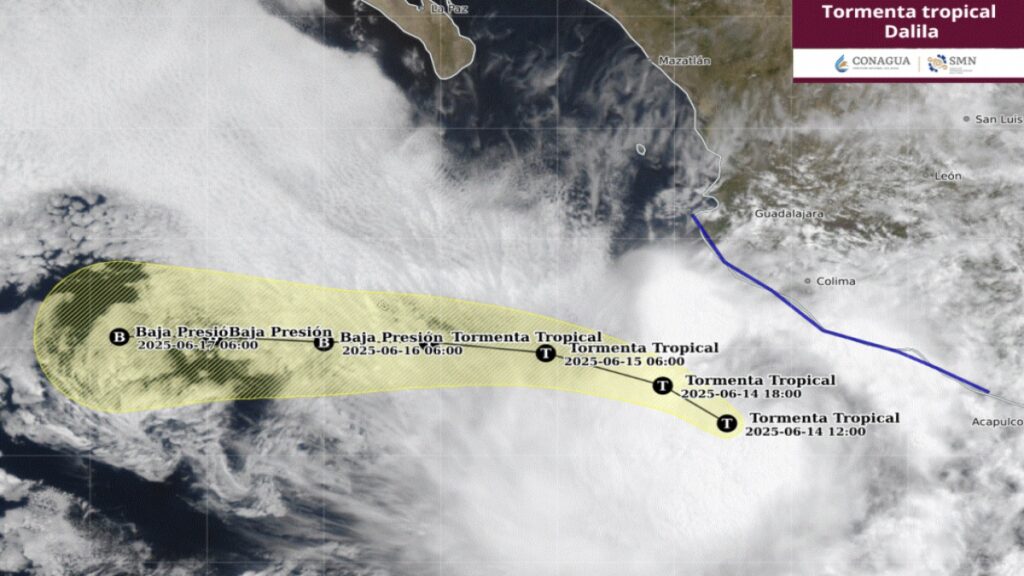 Tormenta tropical Dalila provocará lluvias intensas, vientos fuertes y  oleaje elevado en estos estados - UnoTV