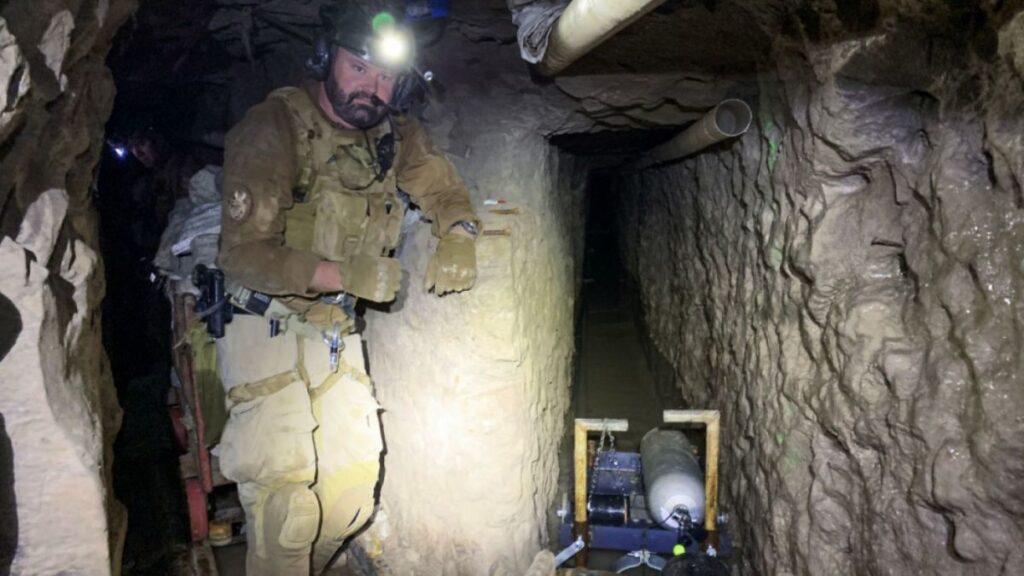 El túnel tenía 350 metros y conectaba una casa con Estados Unidos