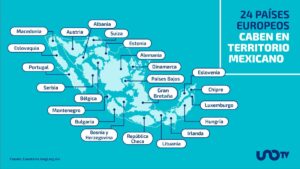 Así de grande es México: cabrían estos 24 países europeos