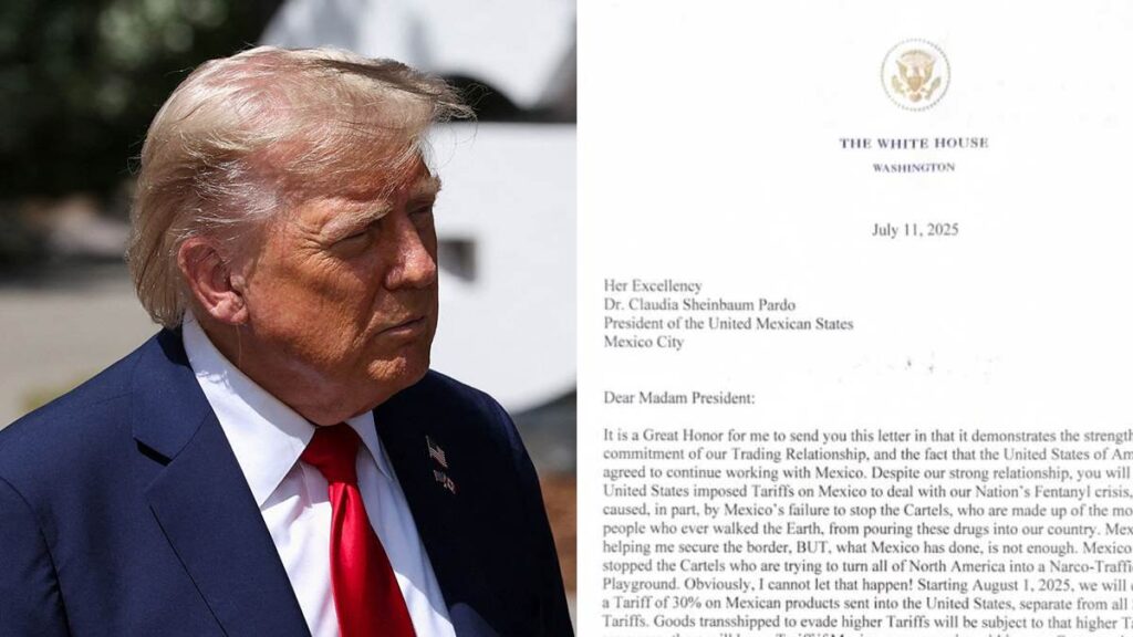 Esta es la fuerte carta que Trump envió a México para justificar aranceles del 30%