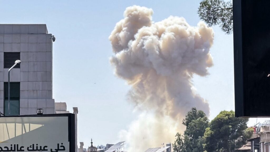 Israel bombardeó Damasco. AFP