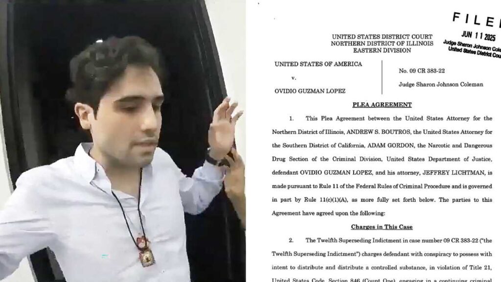 Filtran acuerdo de culpabilidad de Ovidio Guzmán