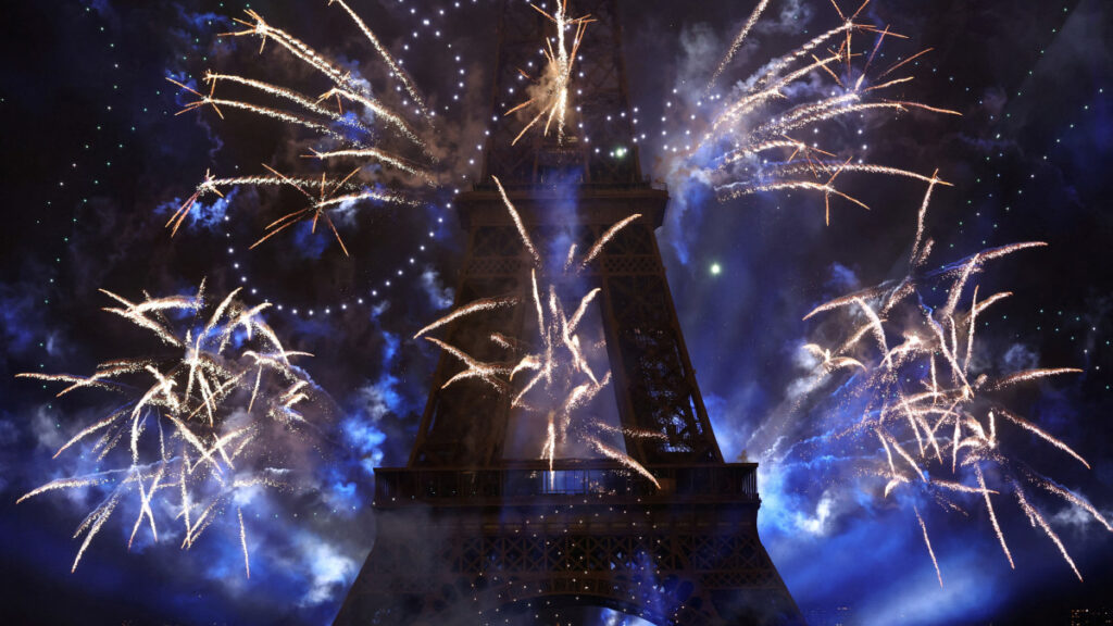 Celebración del Día de la Bastilla en París, Francia