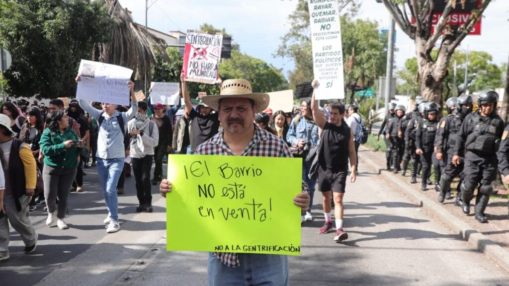 Marcha contra la gentrificación en la CDMX