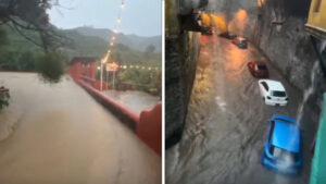 Se desborda presa en Guanajuato capital; lluvias inundan el centro histórico