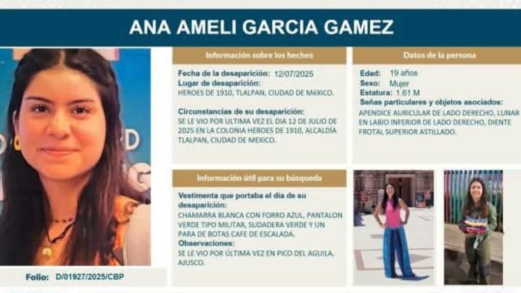 Hoy, marcha por Ana Amelí, alpinista desaparecida en el Ajusco; partirá de la Glorieta de los Desaparecidos