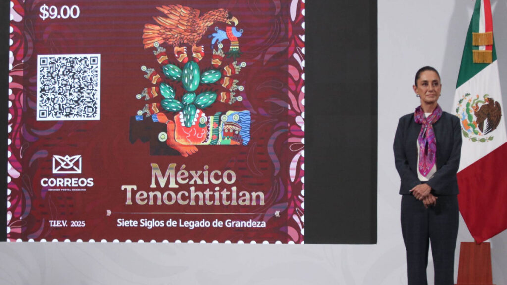 Así es el timbre postal del 700 aniversario de México-Tenochtitlán