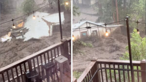 ¡Hasta una casa se llevó! Fuertes lluvias provocan inundaciones en Nuevo México