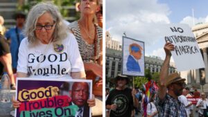 VIDEOS: así fueron las protestas de “Good Trouble Lives On” contra Trump en EE. UU.