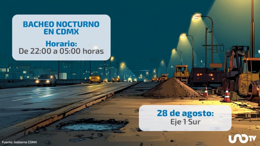 Bacheo nocturno en CDMX: ¿qué vialidades cerrarán este 28 de agosto?