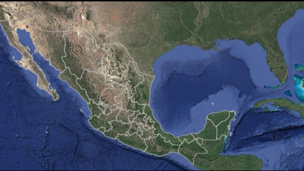 mapa mexico sin baja california