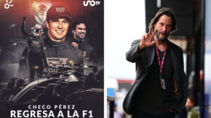 Checo Pérez vuelve a la F1 con Cadillac y Keanu Reeves le da la bienvenida al estilo “Matrix”