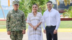 Evelyn Salgado se reúne con García Harfuch y titular de la Marina