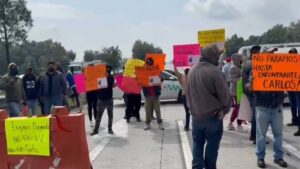 Megabloqueo de transportistas en la autopista México-Querétaro; imágenes