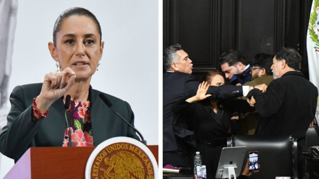 La presidenta de México, Claudia Sheinbaum, calificó este jueves de “lamentable” la pelea a golpes que protagonizaron el miércoles los senadores Gerardo Fernández Noroña y Alejandro "Alito" Moreno, luego de un debate sobre supuestos llamados de la oposición para que Estados Unidos intervenga militarmente en el país.