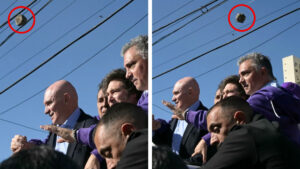 Atacan a pedradas a Milei en acto de campaña