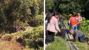 Autobús de pasajeros cae a barranco en Huauchinango, Puebla; reportan heridos y un fallecido