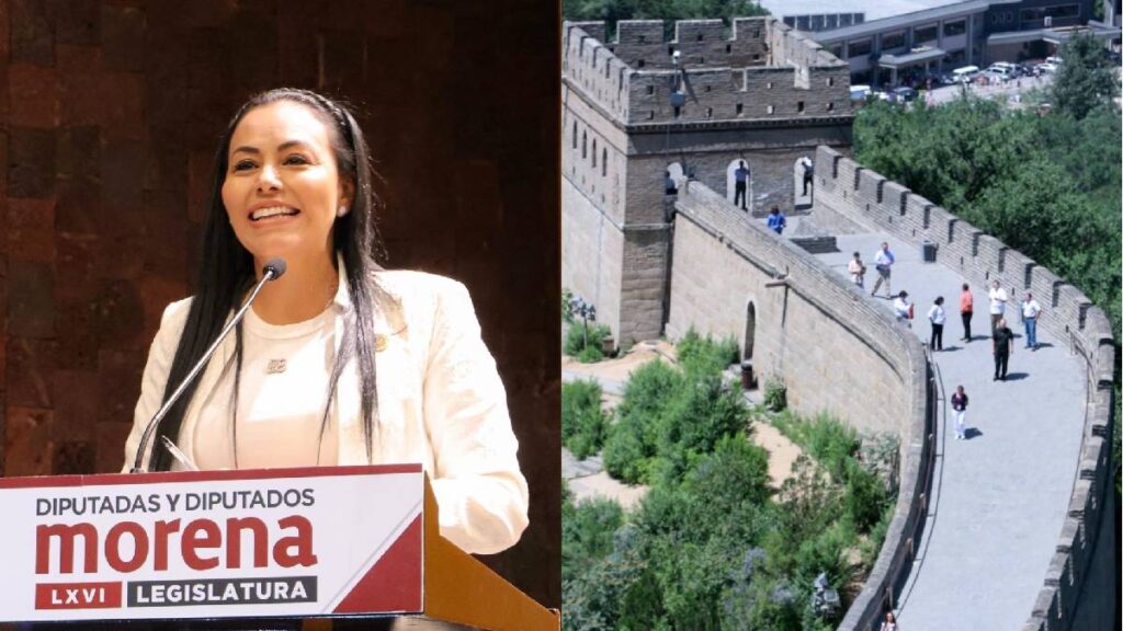 Video de Sandra Anaya en la Muralla China desata críticas; estiman viaje similar en 55 mil pesos.