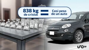 Aseguran 838 kilos de cristal en Sonora, ¡casi lo que pesa un auto compacto!