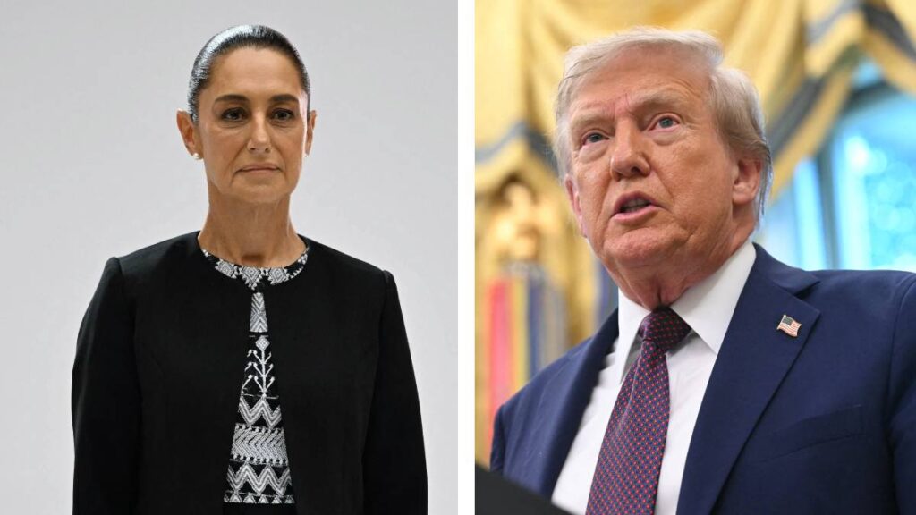 Claudia Sheinbaum y Donald Trump, presidente de México y EE. UU.