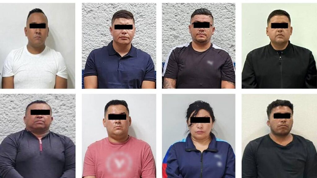 Detienen a ocho integrantes de célula delictiva en CDMX y Edomex; tres eran policías de la SSC ligados a secuestro exprés.