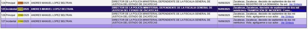 Amparo de Andrés Manuel López Beltrán. Especial/https://cjf.gob.mx