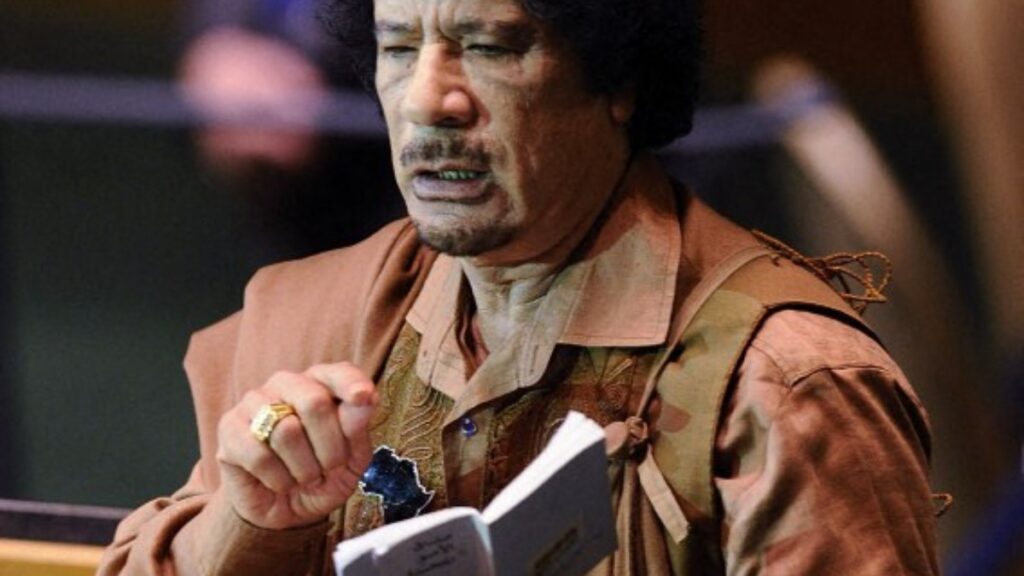 Moammar Gadhafi en la ONU