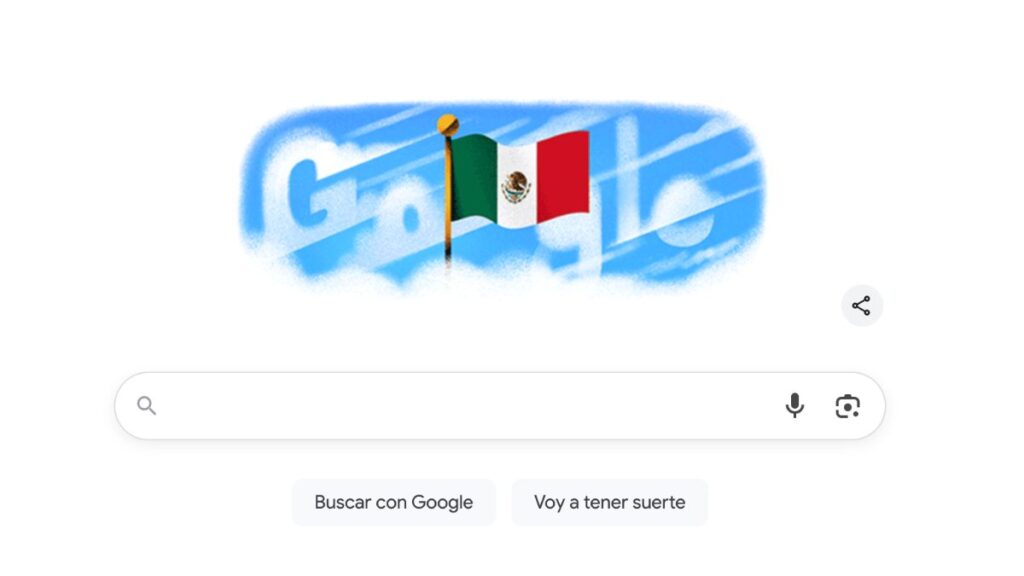 Google celebra el 16 de septiembre con un doodle que le rinde honor a la Independencia de México