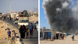 Israel pide evacuar Ciudad de Gaza hacia “zona humanitaria”; ejército destruye otro gran edificio