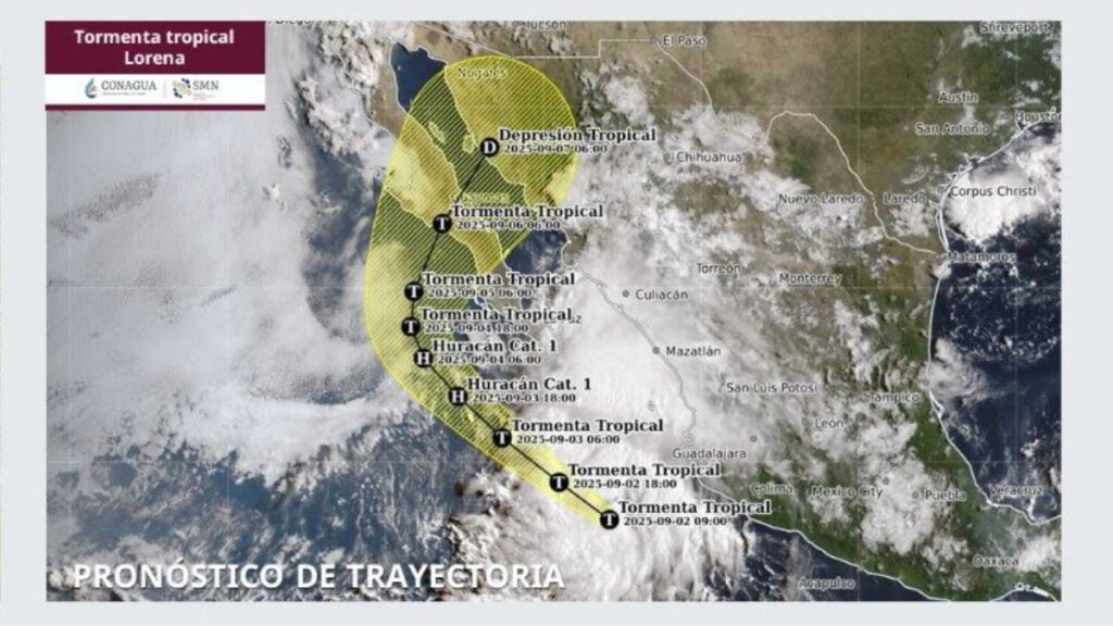 Tormenta tropical Lorena impactará dos veces