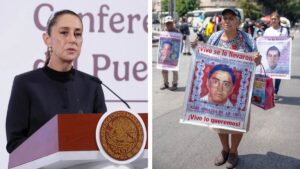 Sheinbaum: “Verdad y justicia, no violencia” a 11 años de Ayotzinapa