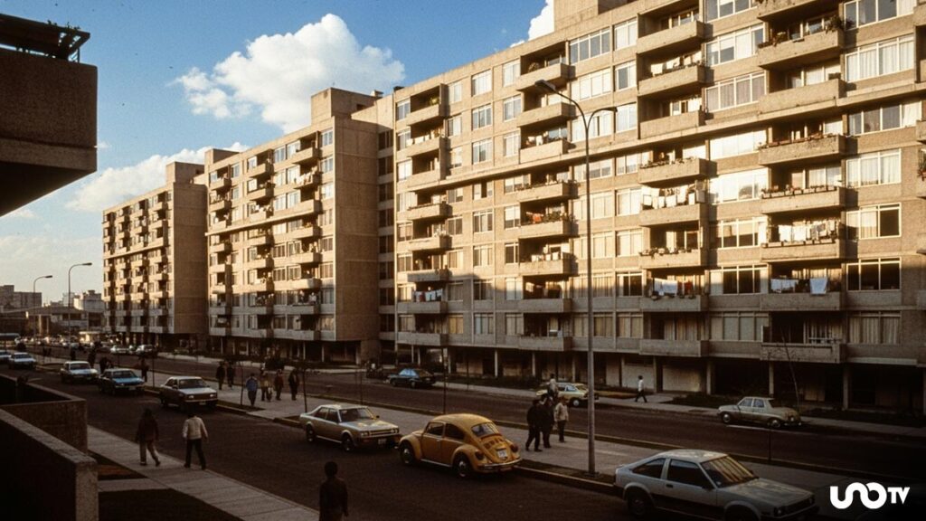 Paisaje urbano de la CDMX en 1985.