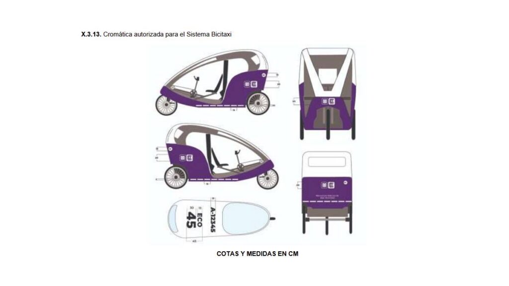 Cromáticas autorizadas para bicitaxis en Edomex.