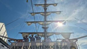 Buque escuela Cuauhtémoc zarpa de Nueva York rumbo a Veracruz