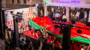 Manifestantes pro Palestina irrumpen en el Festival Internacional de Cine de Morelia