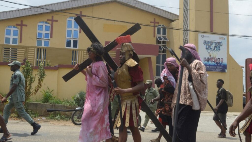 Celebración cristiana en Nigeria