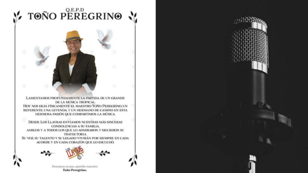 La Sonora Dinamita se despide de su vocalista Toño Peregrino: "Las leyendas como tú no mueren"