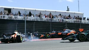 ¡Dramático! Norris y Piastri de McLaren chocan en el sprint del GP de Estados Unidos, Verstappen gana la carrera