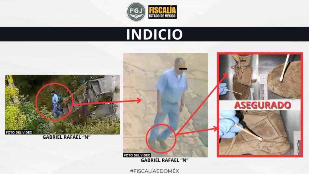 Fiscalía del Edomex analizó pruebas genéticas del calzado.